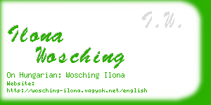 ilona wosching business card